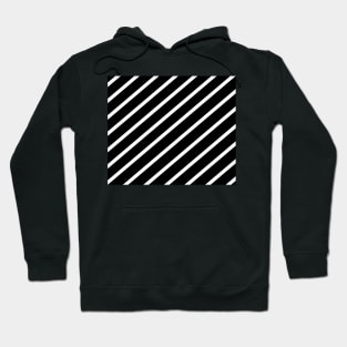 Diagonal lines - Black and white. Hoodie